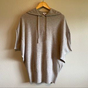 Vince 100% cashmere gray pullover short sleeve hoodie XS